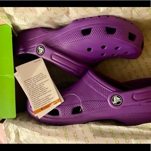 SIZE 8 purple crocs NEW